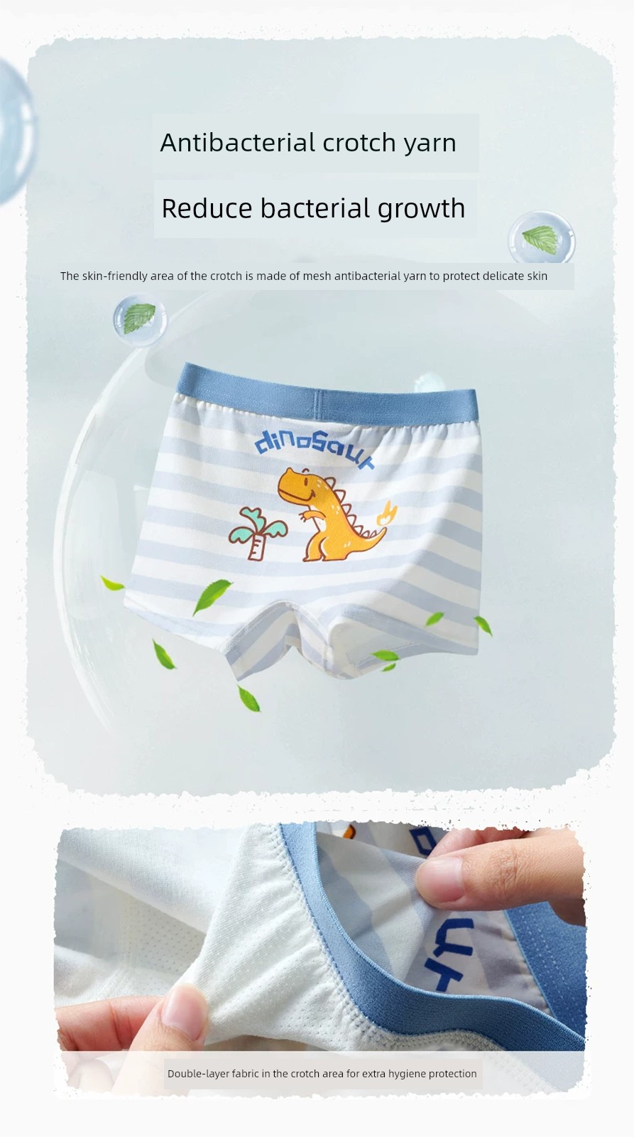 [100% Cotton] Boys' Underwear, Kidsren's Pure Cotton Boxer Shorts, Baby Boys, Kids, All Cotton — 3