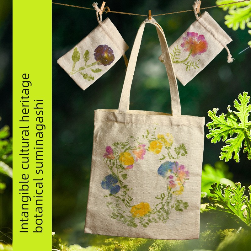 Plant Dyeing Material Kit for Kindergarten Children, DIY Printing Set for Back-To-School Crafts, Canvas Bag Printing and Dyeing