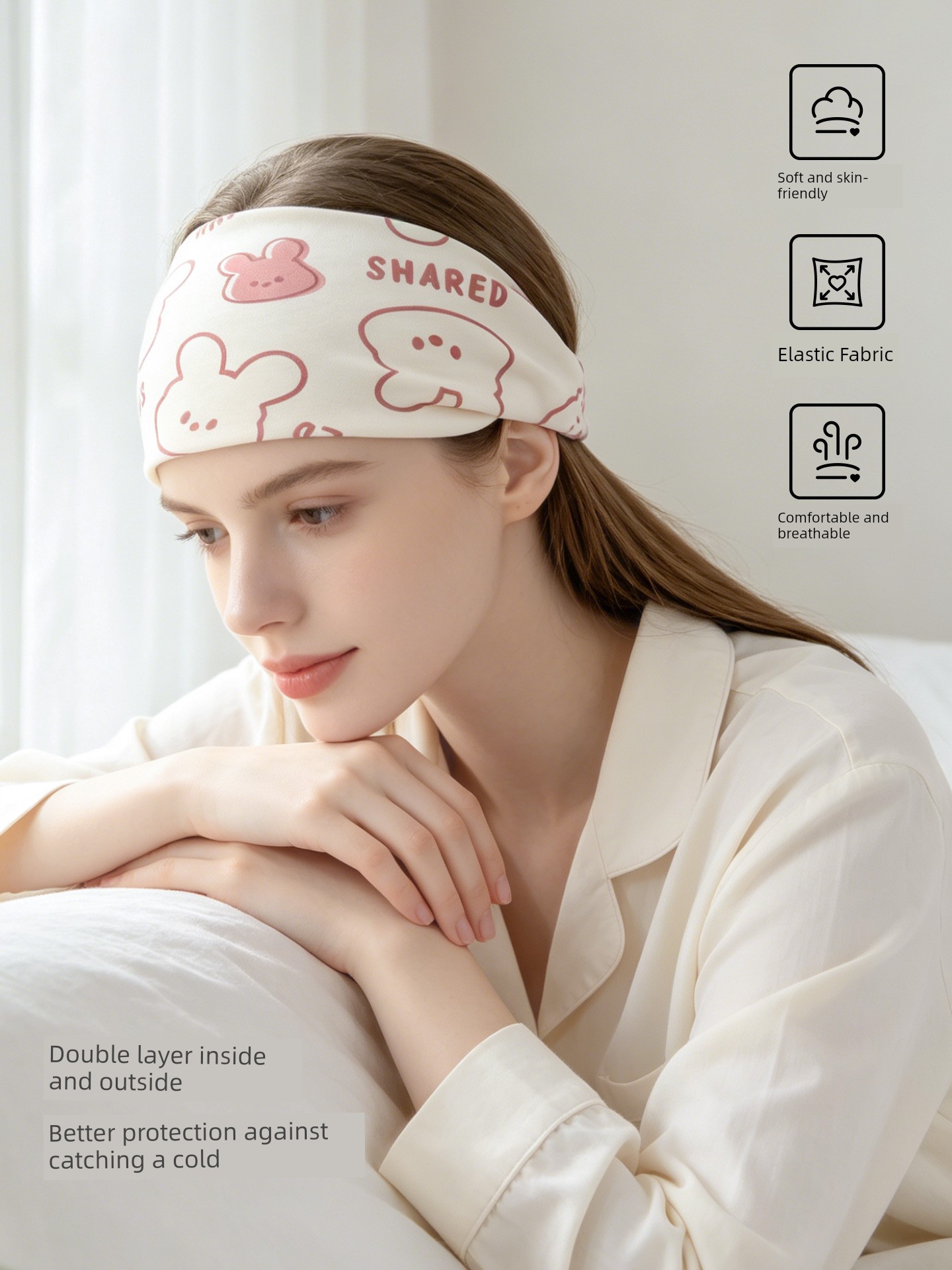 Autumn Postpartum Pregnant Women Pure Cotton Windproof Winter Forehead Protection