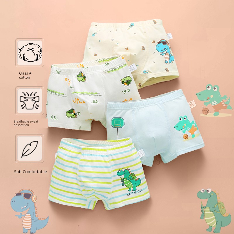 Children's Underwear Boys' Cotton Baby Boys' and Kids' Boxer Shorts Pure Cotton Summer Thin Boxer Underpants — 7