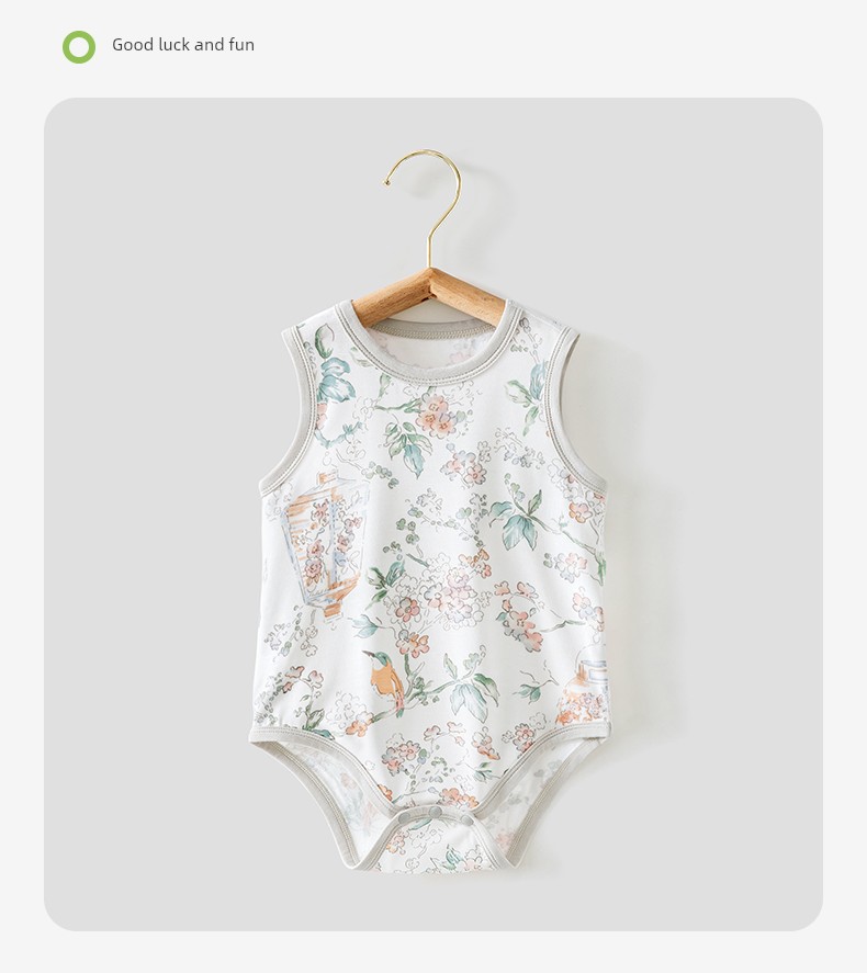 Beipesi Summer Youke Silk Sleeveless Vest Onesie — 41