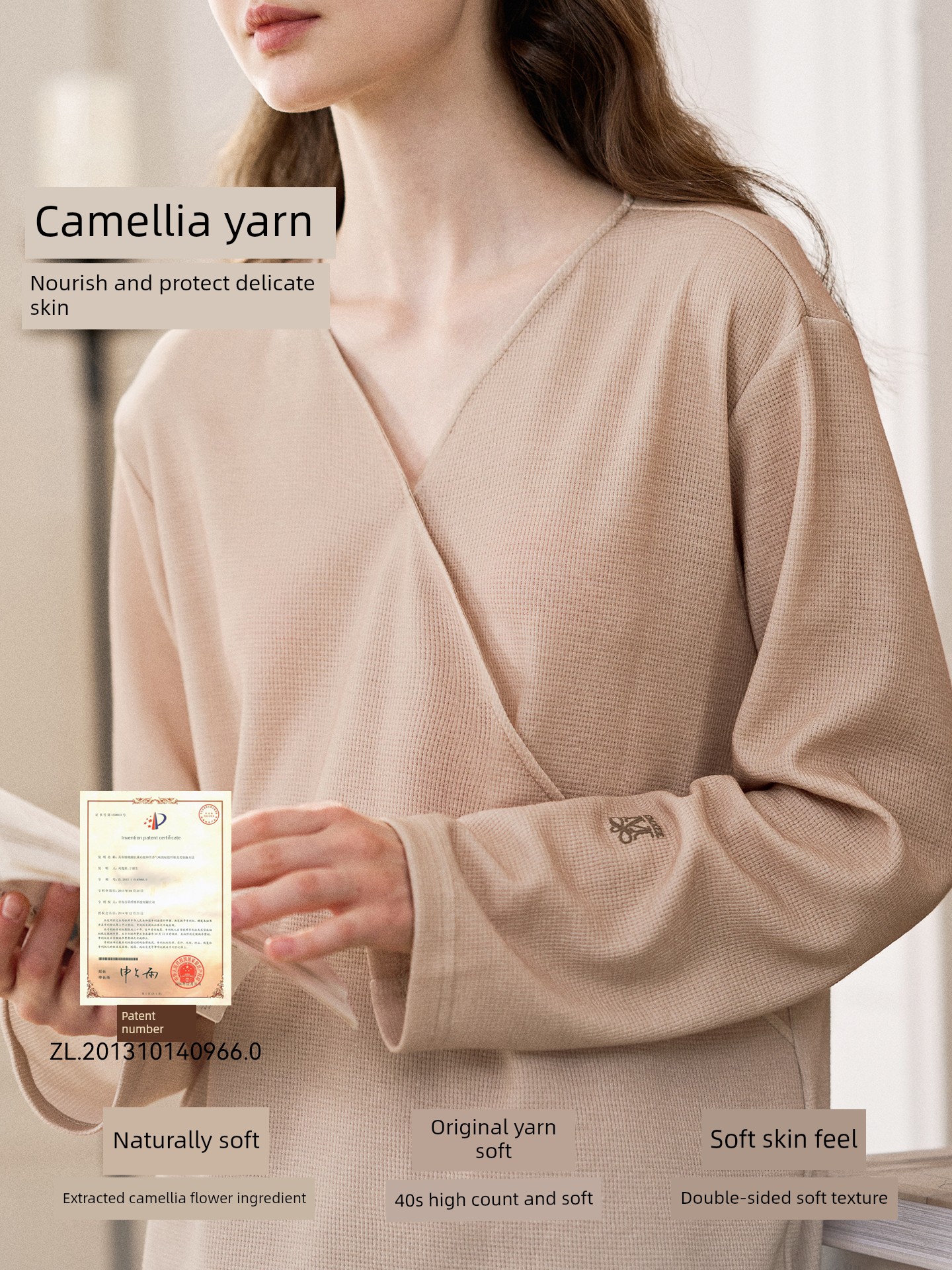 Manxi Autumn and Winter Camellia Waffle Nursing Clothes Yoga Sports Wearable Postpartum Outfit Maternity Homewear Set