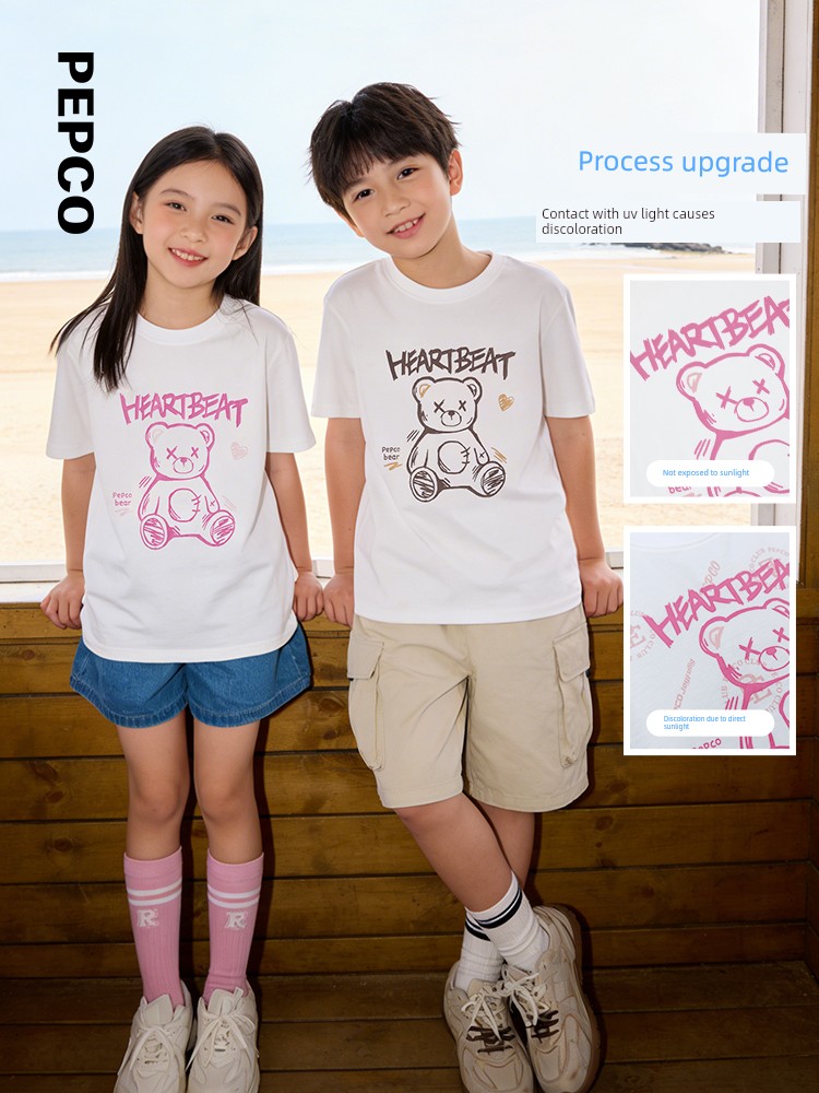 Piggy Banner Children's Clothing Summer New Style Kids' Short-Sleeve T-Shirt for Older Boys, Round Neck Top, Trendy Casual Wear for Boys — 2