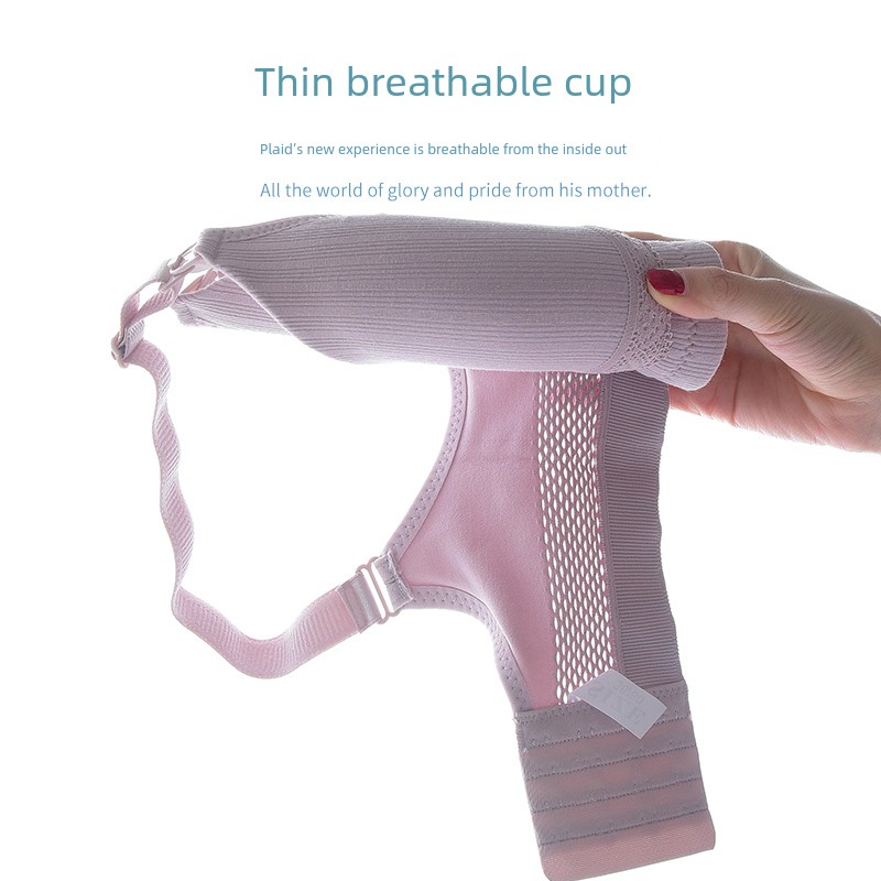 Maternity Bra Nursing Bra Push-Up Anti-Sagging Pregnancy Breastfeeding Pure Cotton Lift-Up Comfortable Bra Thin Style — 4