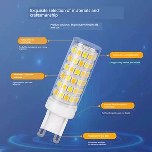 G9 Light Bulb Led Corn Lamp Small Pin Socket Lamp Bead Ceramic Lamp Core High Brightness 5W7W Flicker-Free Ledg9 Lamp Be