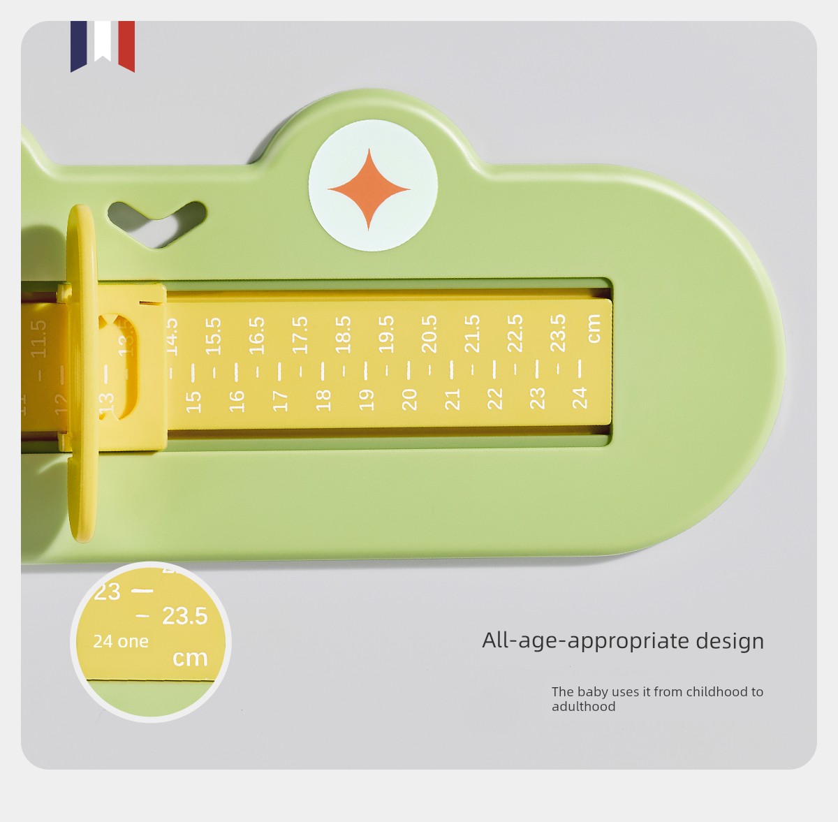 Baby Foot Measurer, Children's Measuring Instrument, Accurate Home Use Foot Length and Shoe Insole Length Measuring Ruler, Baby Measuring Tool, Child — 10