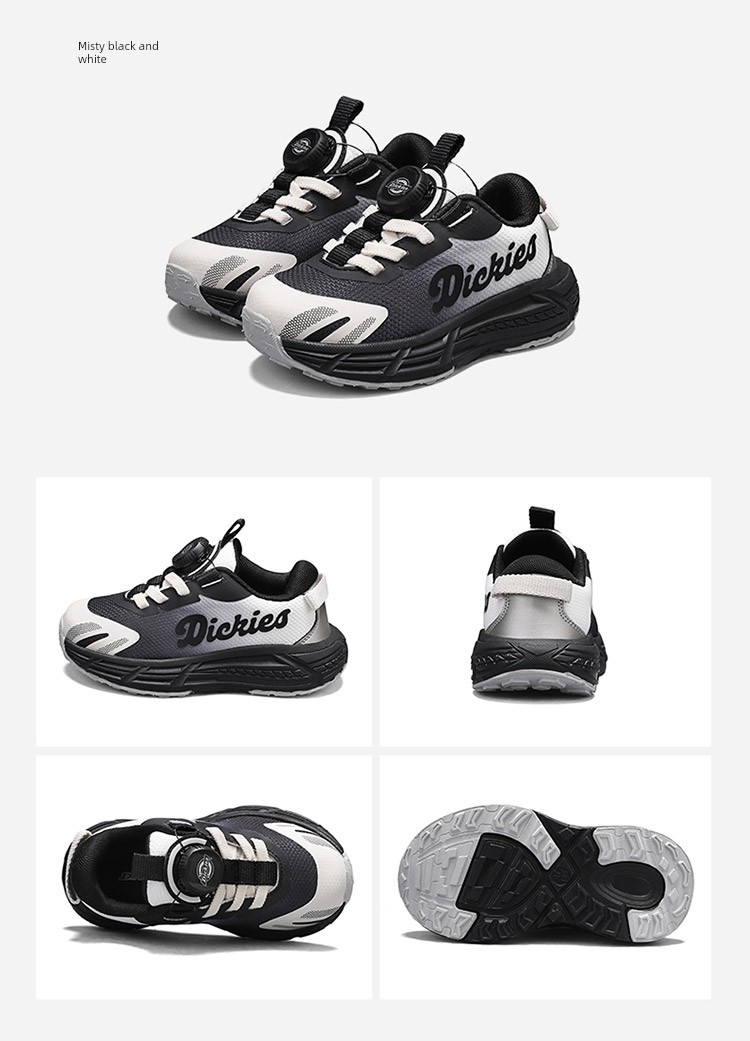 Dickies Kidsren's Sports Shoes for Boys and Girls, Lightweight, Breathable, Casual Swivel Buckle Kidsren's Shoes, Soft-Soled, Wear-Resistant Running Shoes — 22