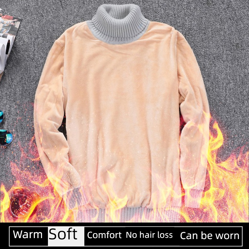 Plush Undershirt Autumn and winter Inner lap High collar sweater