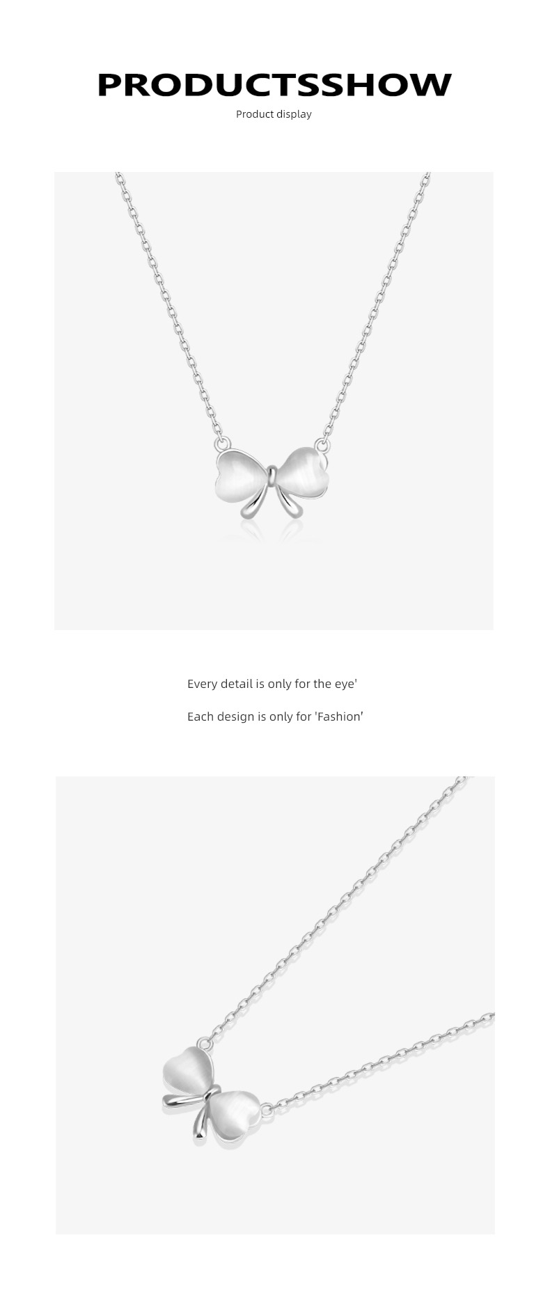 fashion 925 Sterling Silver Necklace female ins Pendant a cat 's-eye