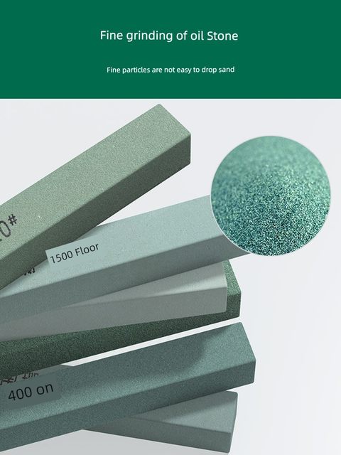 Nanshan Oil Stone 20*20*200mm Green Silicon Carbide Jade Whetstone Polished Fine Grinding Square Oil Stone Stick