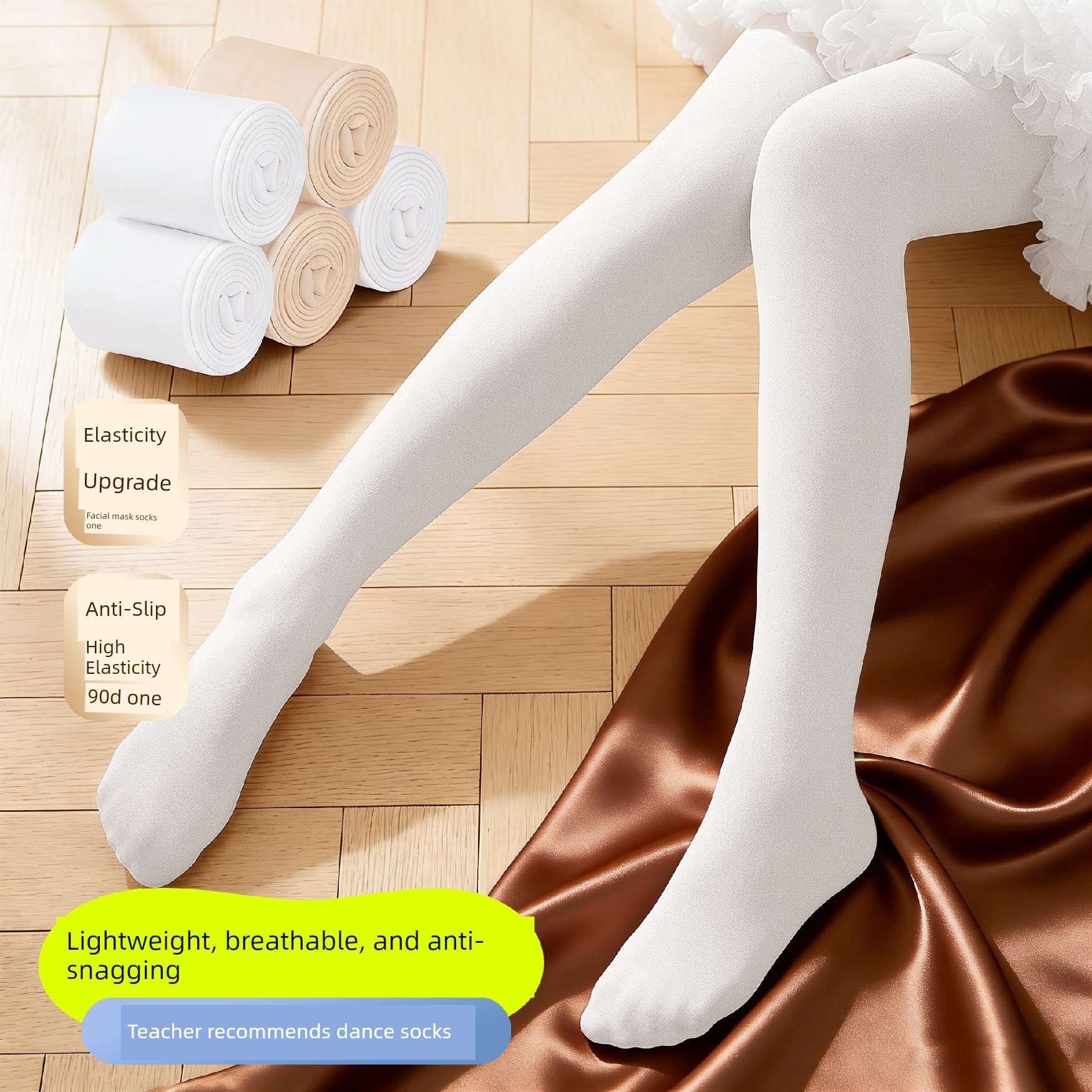 Children's Dance Socks for Practice Socks Autumn and Winter with Fleece Pantyhose Girls Spring and Autumn Leggings Leggings Stockings