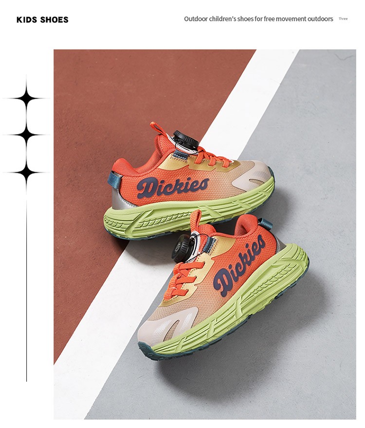 Dickies Kidsren's Sports Shoes for Boys and Girls, Lightweight, Breathable, Casual Swivel Buckle Kidsren's Shoes, Soft-Soled, Wear-Resistant Running Shoes — 15
