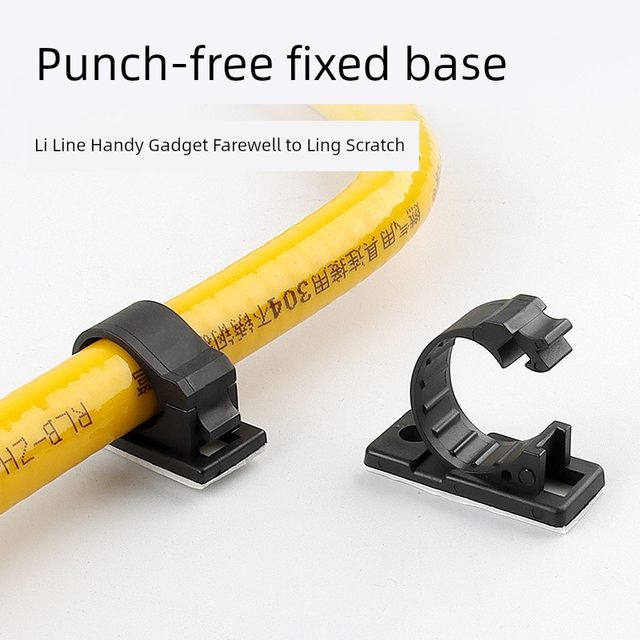 Punch-free wire manager water pipe fixed buckle gas pipe fixed seat line card wire clip pipe card network cable wiring tool