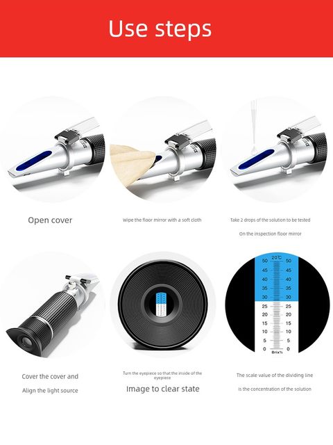 Delixi sugar meter sugar meter fruit sweetness emulsion cutting fluid concentration measuring instrument salinity meter refractometer