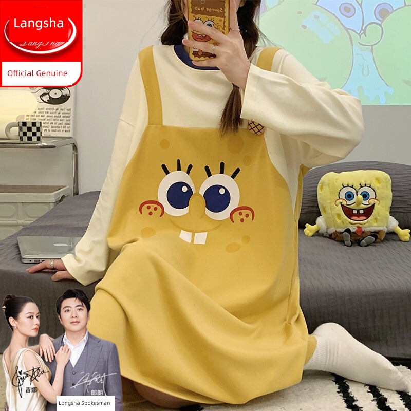 MiiOW  pure cotton Spring and Autumn Net red wind student pajamas