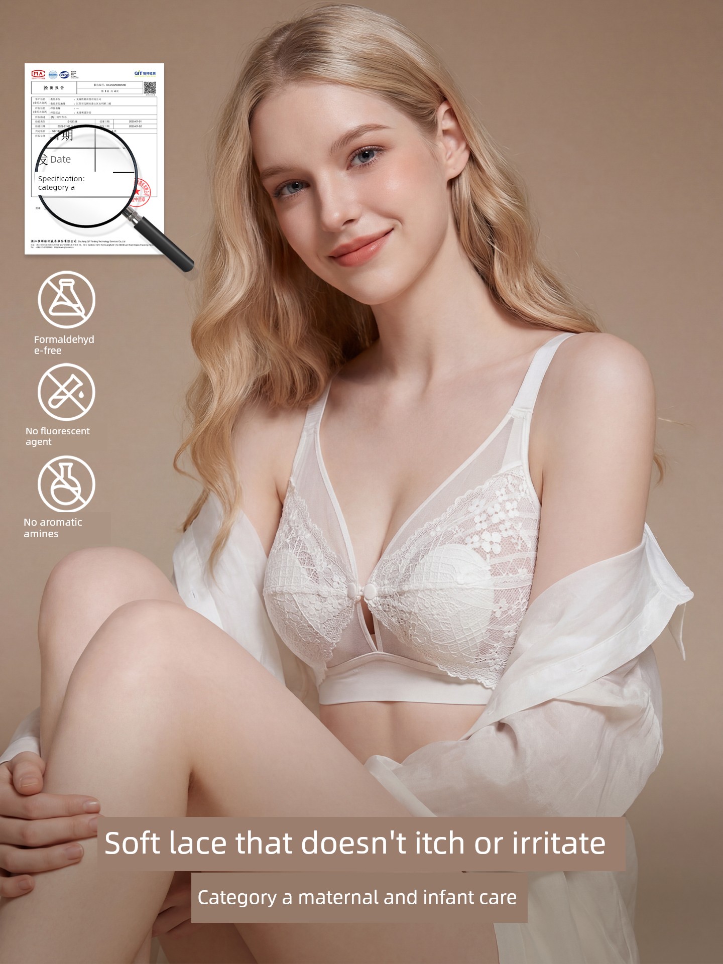 Breastfeeding Bra, Summer Thin Style, Special Anti-Sagging Front-Opening Bra for Postpartum Breastfeeding, Ultra-Thin Breathable Maternity Bra — 5