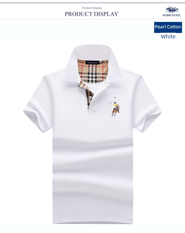 tide high-end Paul Short sleeve Lapel Big size Polo shirt