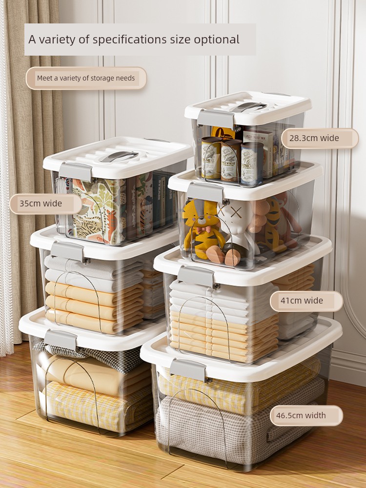 Satchel Transparent Toy Plastic Sundries Storage Box