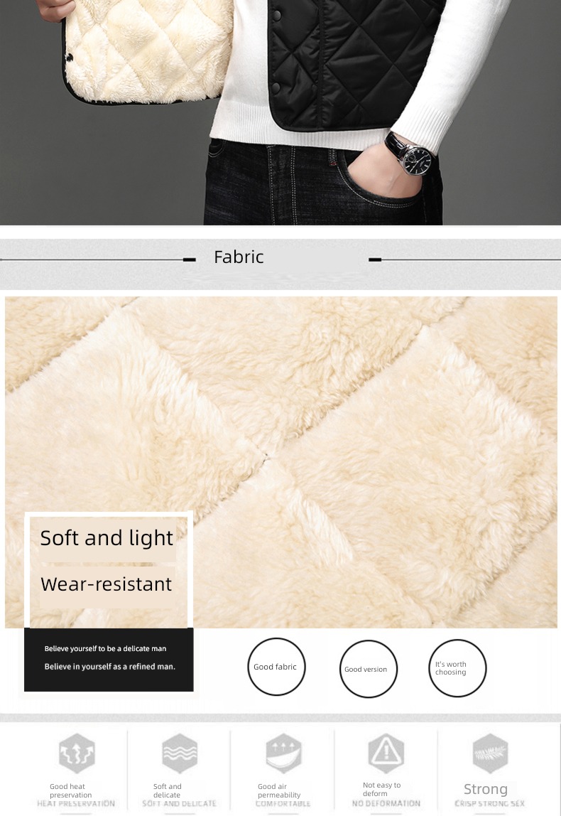 thickening Autumn and winter keep warm Down cotton Self-cultivation Sleeveless Vest