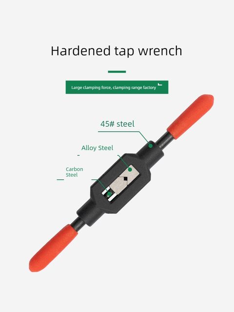 Manual tap wrench adjustable wire tapping tapping hinge hand t-type tapping chuck hand twisting hand full steel bar fixture tool