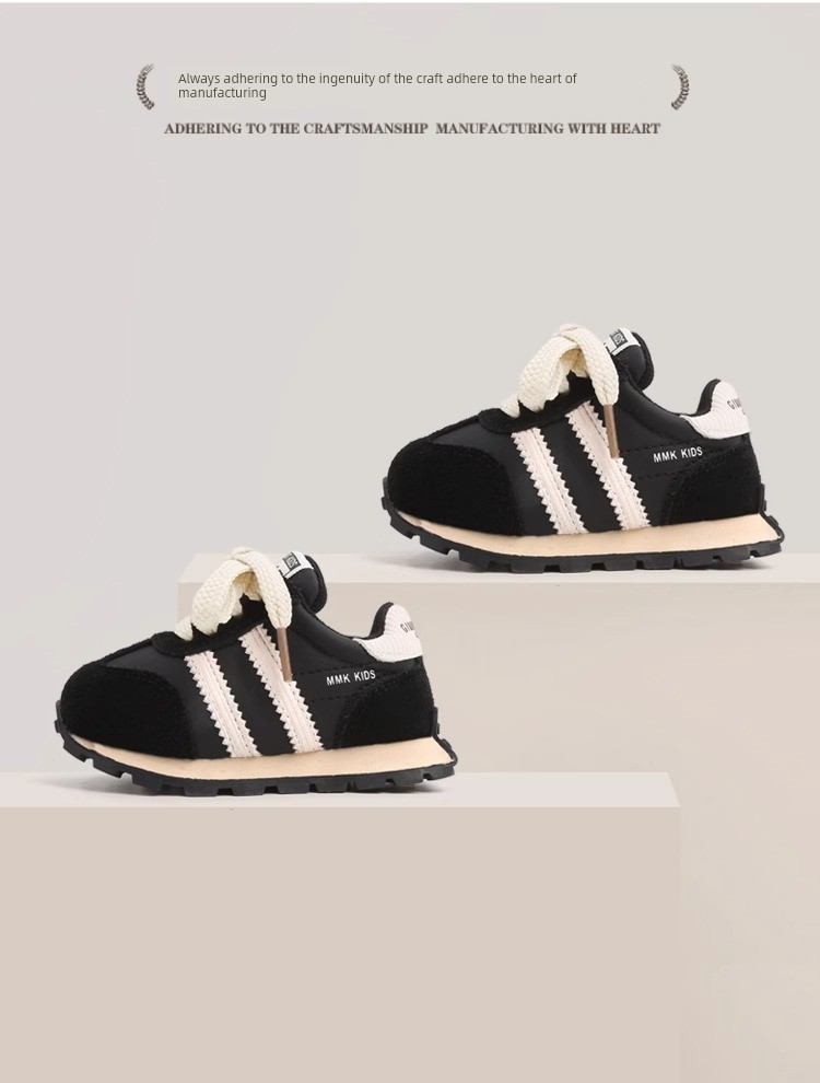 Baby Sneakers Autumn and Winter Fleece-lined Two Cotton Baby Soft Bottom Toddler Shoes Boy's Thin Shoes Girls' Casual Shoes — 1