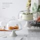 Ins Minimalist ceramic cake plate wedding birthday dessert plate high-foot cake tray baking cake pan dessert rack