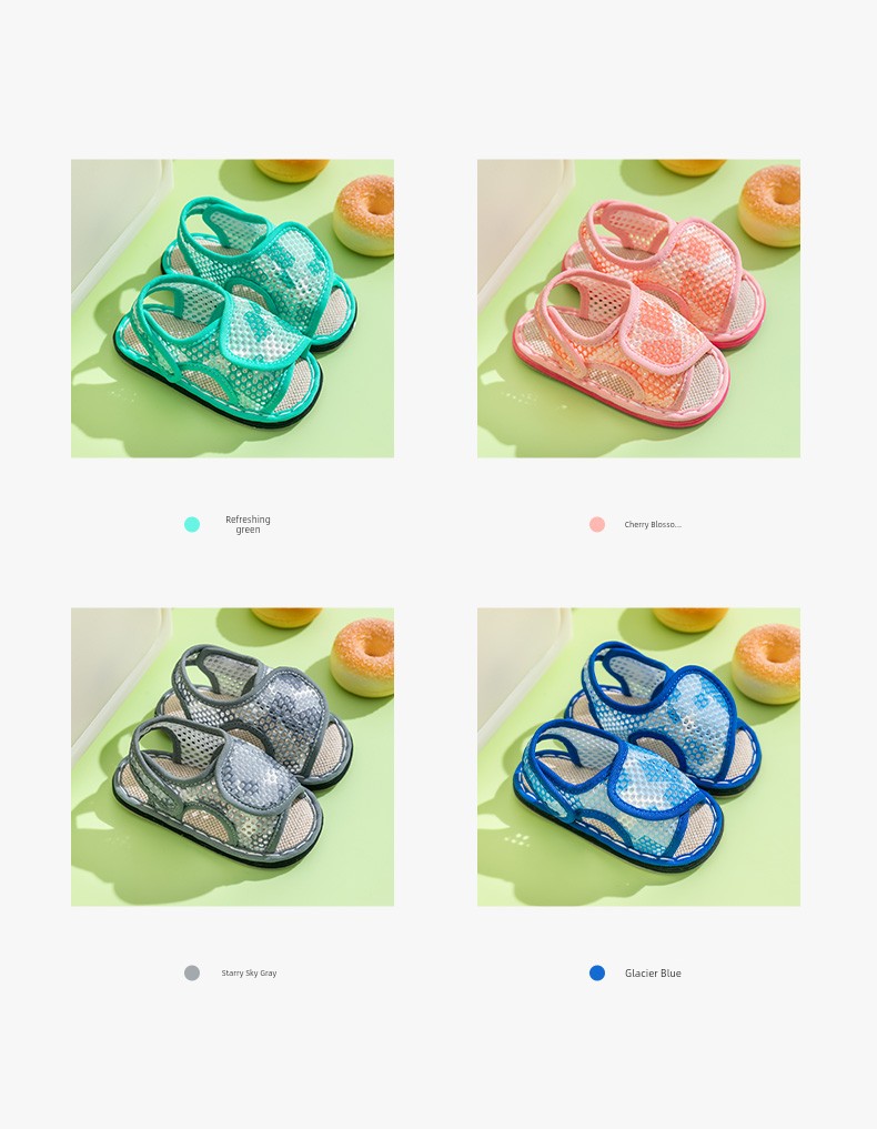 Fairy Feet Children's Layered Sole Sandals Summer New Arrival Boys Girls Baby Soft Sole Mesh Home Slippers — 2