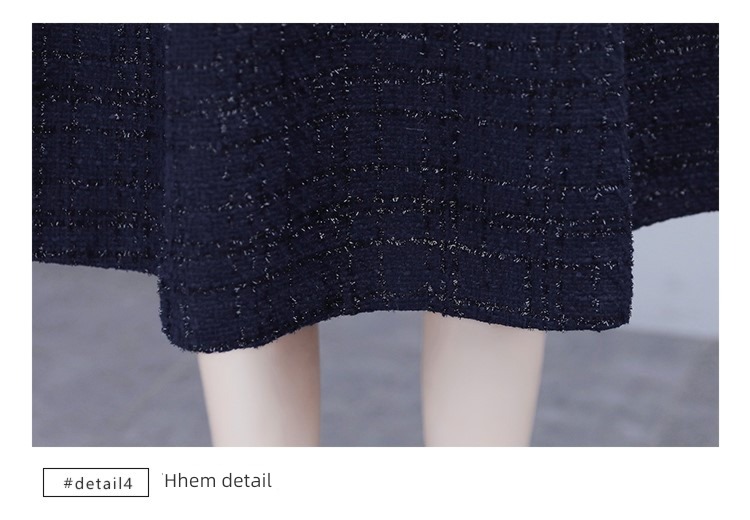 Woolen cloth female Medium length match overcoat Two piece suit straps