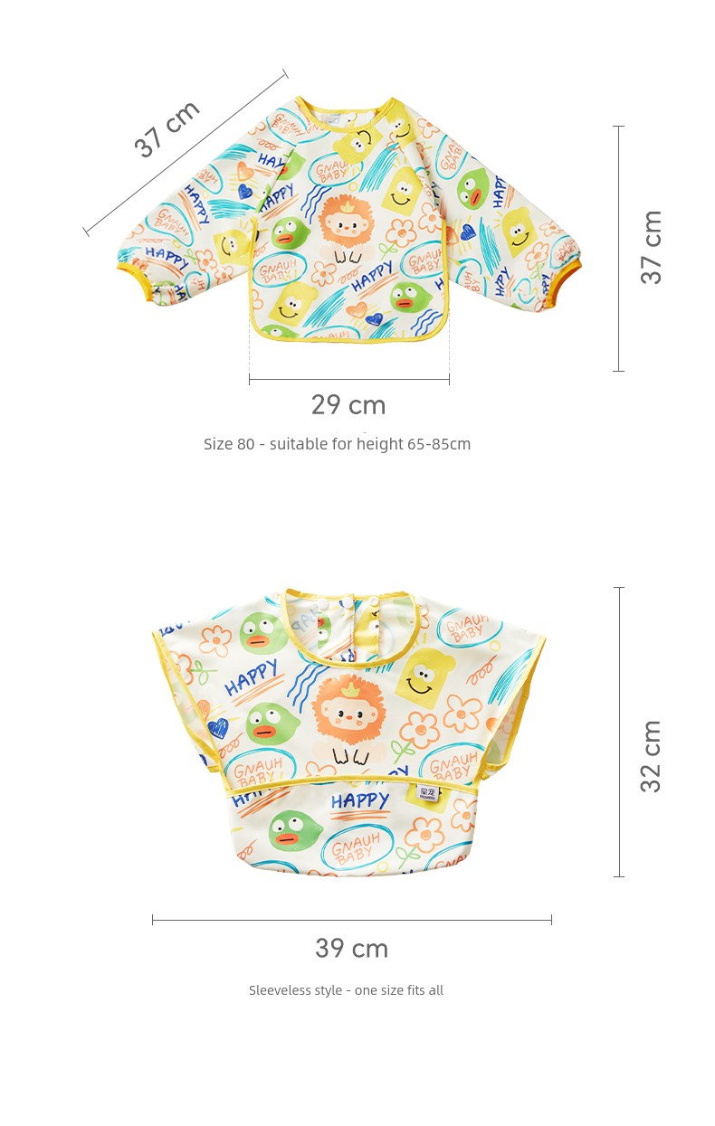 Royal Pet Baby Waterproof Feeding Smock Bib for Infants and Toddlers, Boys and Girls, Kindergarten Reversible Apron — 45
