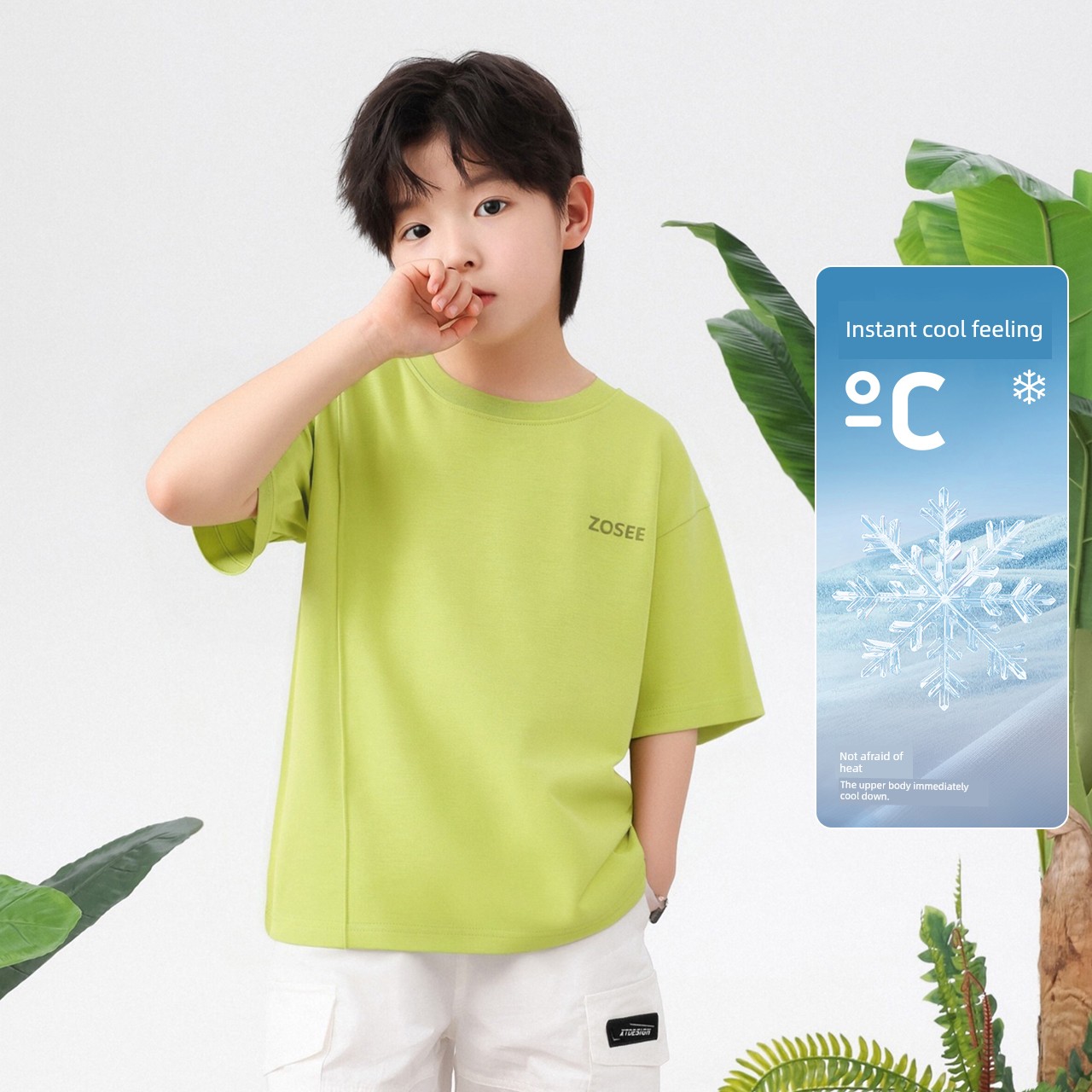 Zuoxi Children's Clothing Boys' T-Shirt Short-Sleeve Kids' Summer Top 2026 New Model Boys' Big Kids Summer Cool Half-Sleeve Shirt — 2