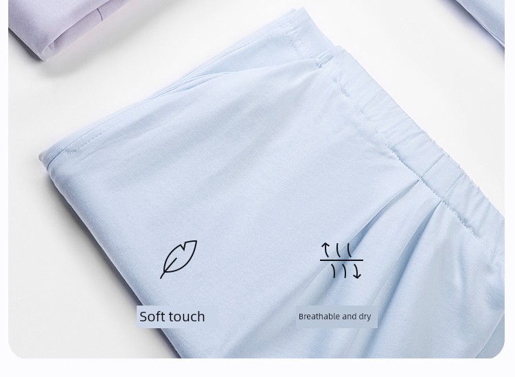 Gemeizi Maternity Pajamas Short Sleeve Summer Pregnancy Prenatal Modal Postpartum Nursing Homewear with Chest Pad Set — 24