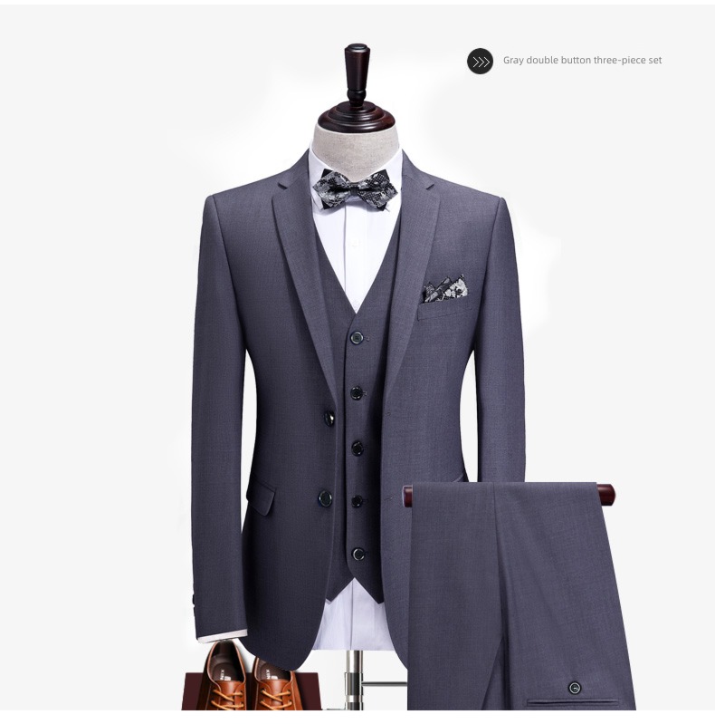 man Korean version Self-cultivation groomsman marry man 's suit suit