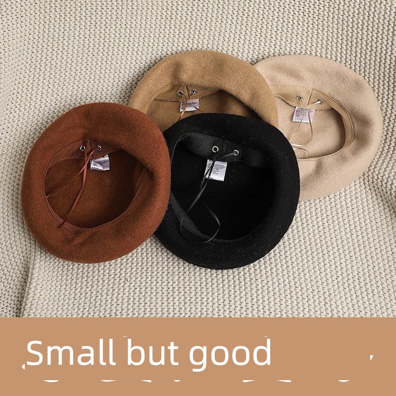 solar system Autumn and winter female Retro Wool Beret Hat