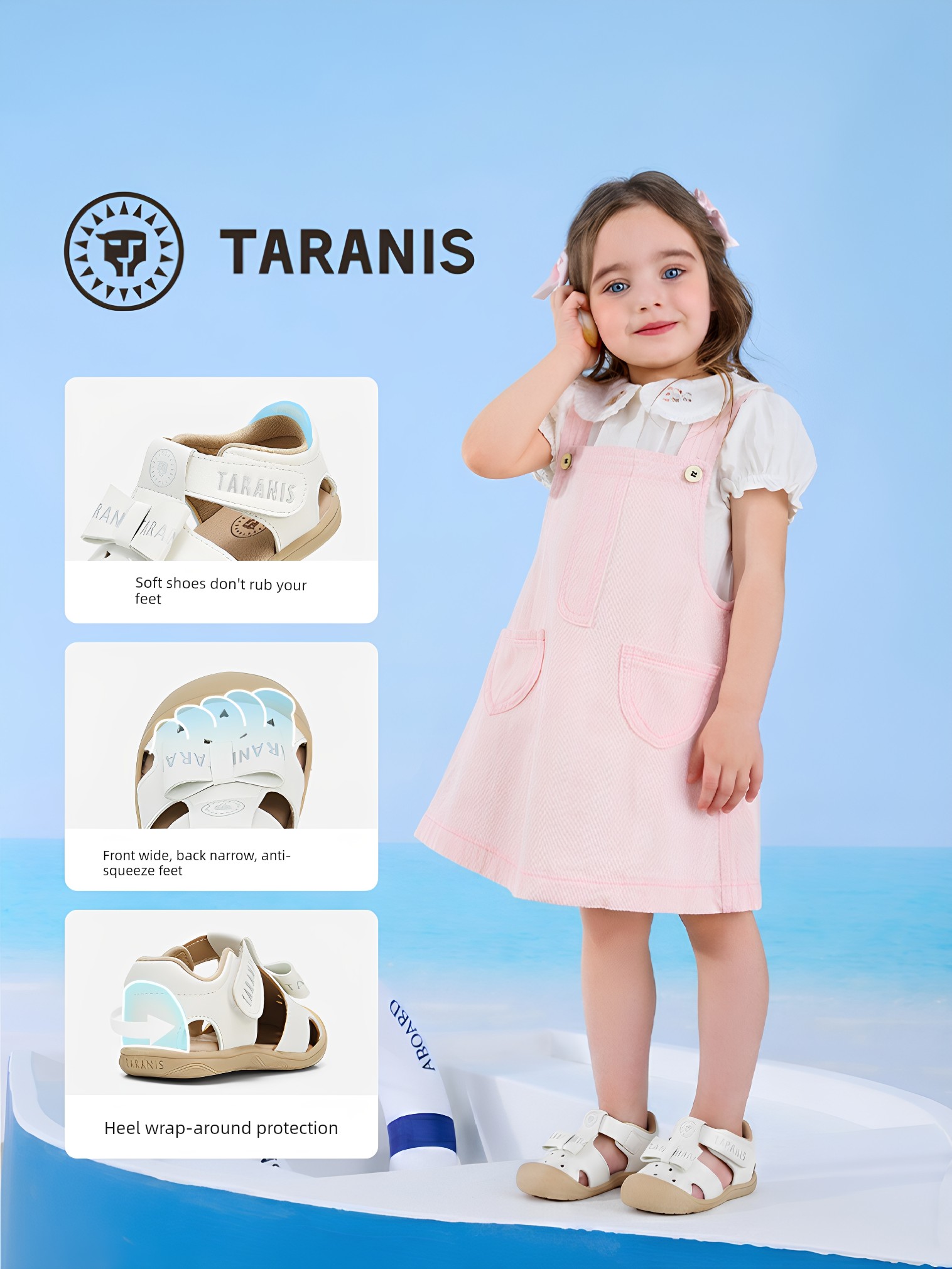 Tyrannis Children's Shoes Summer Pre-Walking Shoes Baby Shoes Princess Girls Lightweight Sandals Baby Girls Barefoot Shoes
