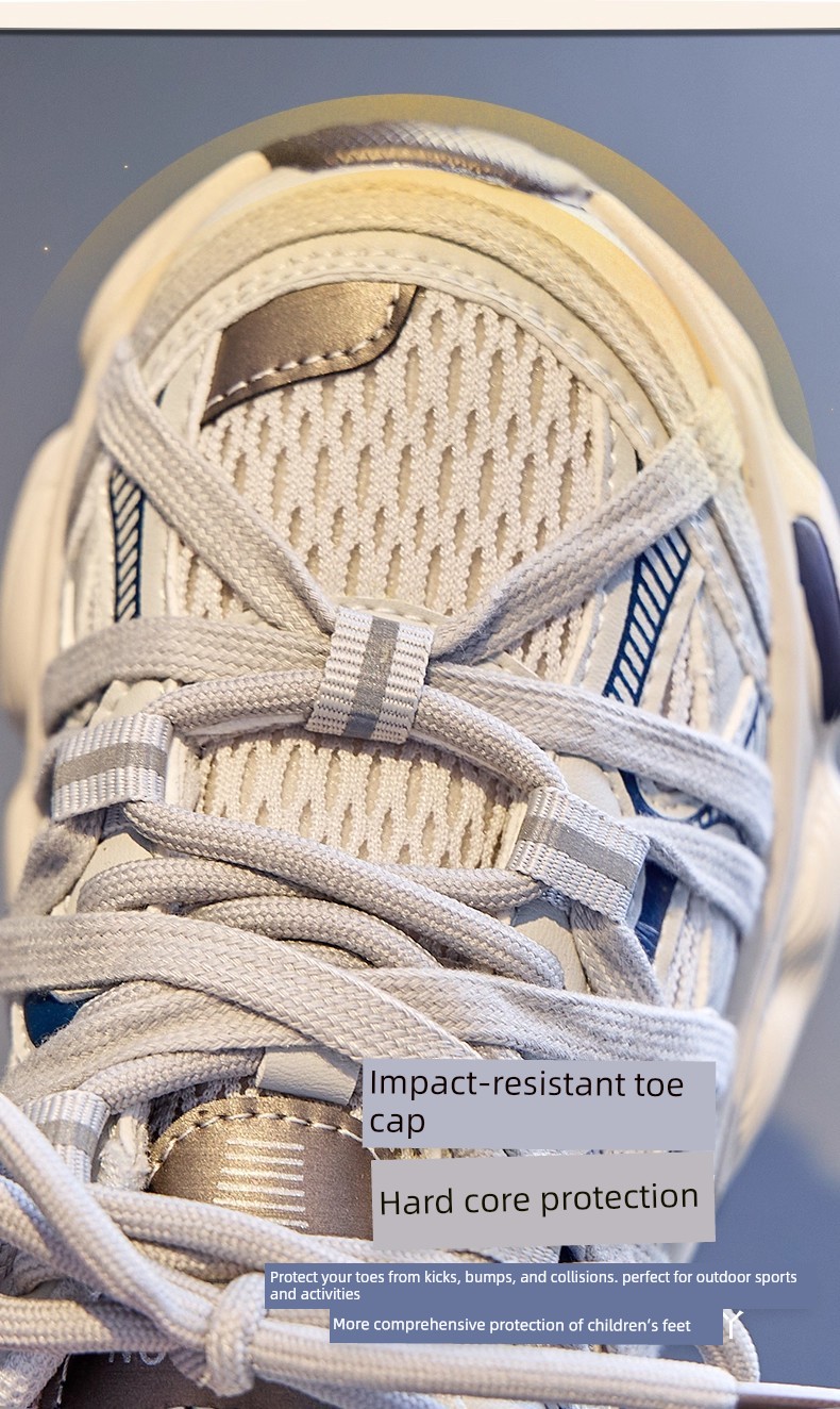 Girls' Dad Shoes 2026 Autumn New Style Children's Breathable Soft-Soled Sneakers for Older Kids Stylish Casual Shoes — 3