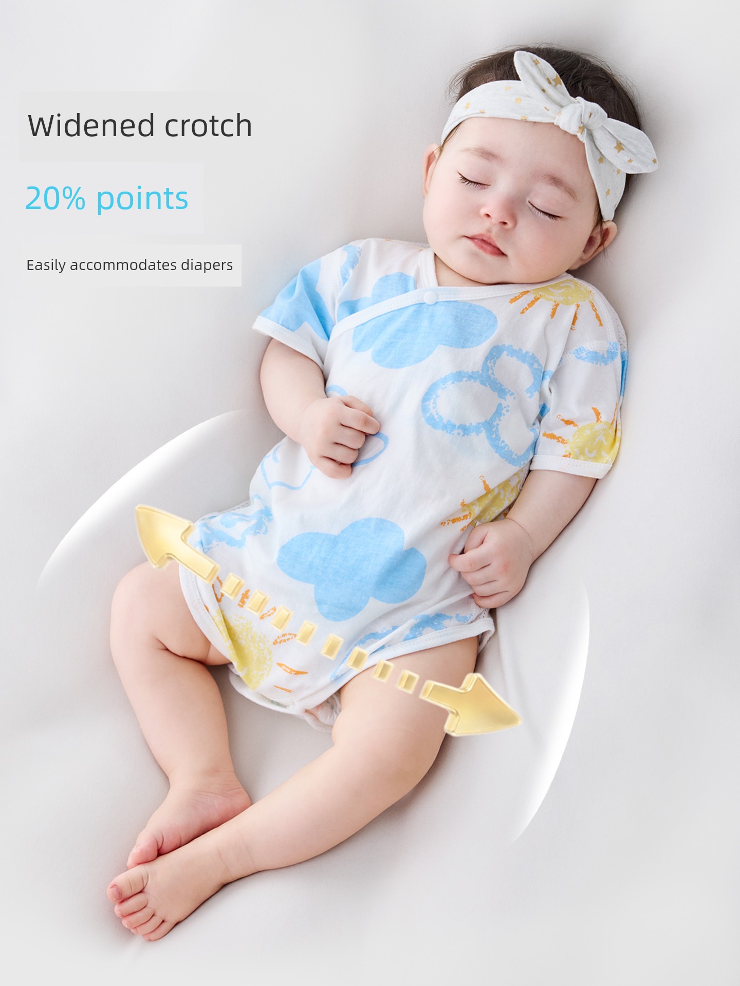 Baby Baby Thin Newborn Breathable Summer Clothing Onesie — 5