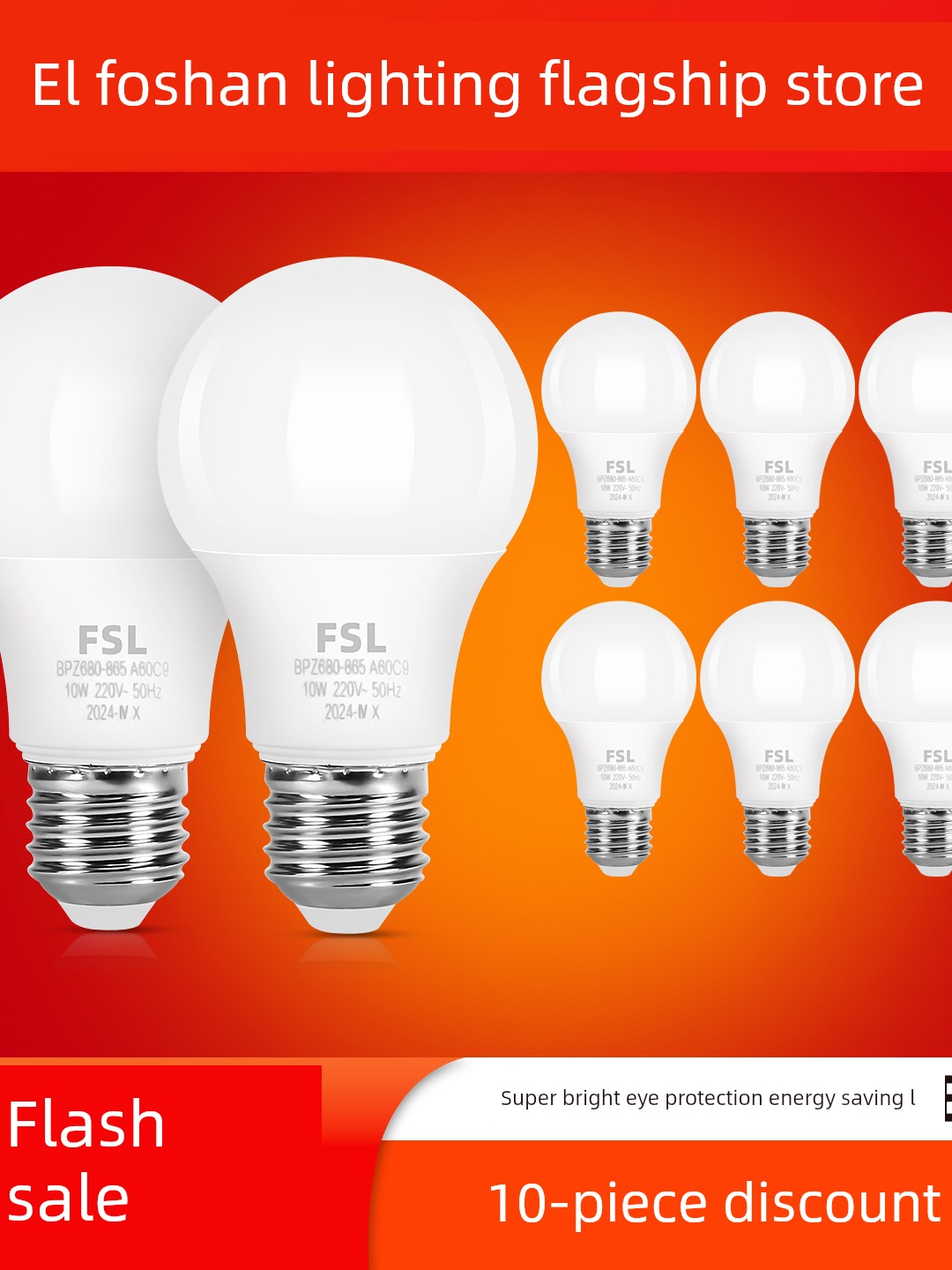 Super Bright B22 Bayonet White Light 10W LED Bulb