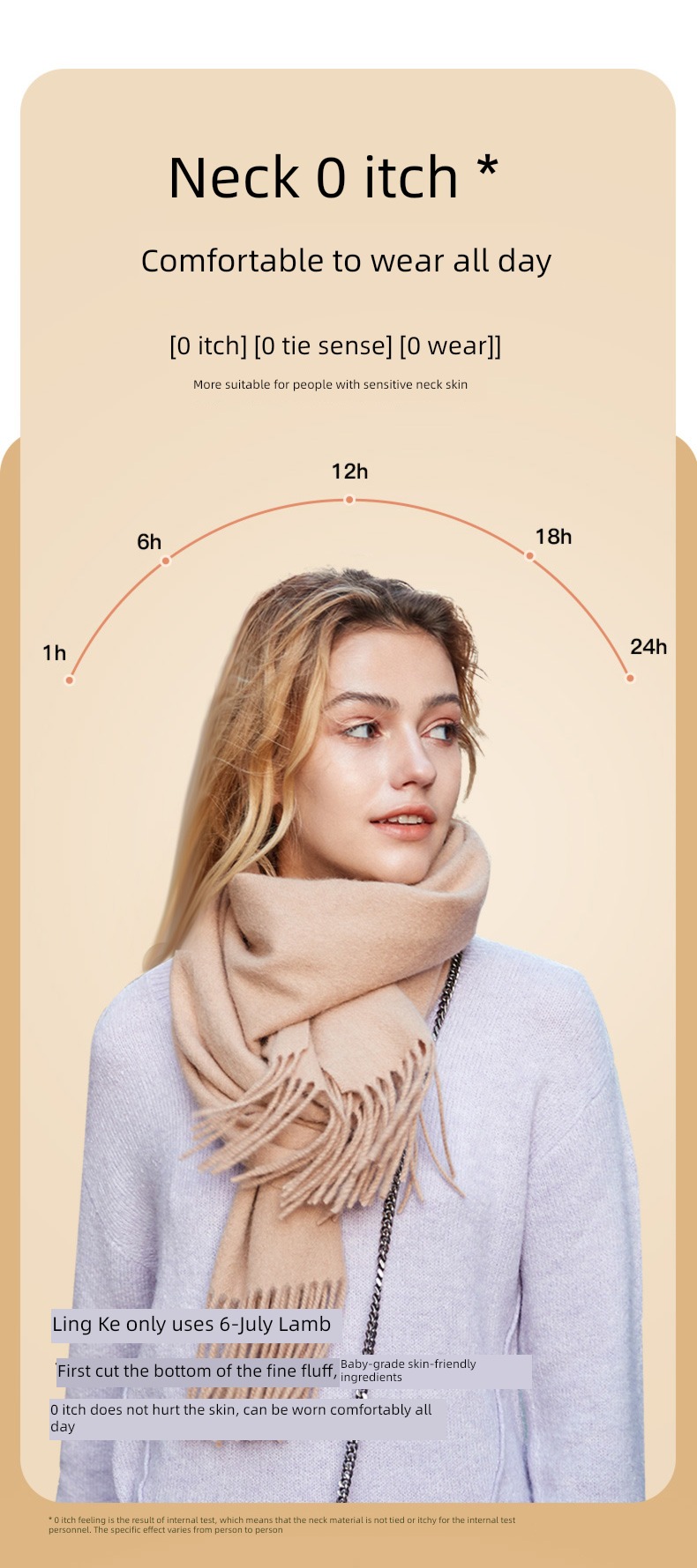 Link 100% Pure wool scarf female winter keep warm Versatile white Neckline Shawl schoolboy mom a birthday present