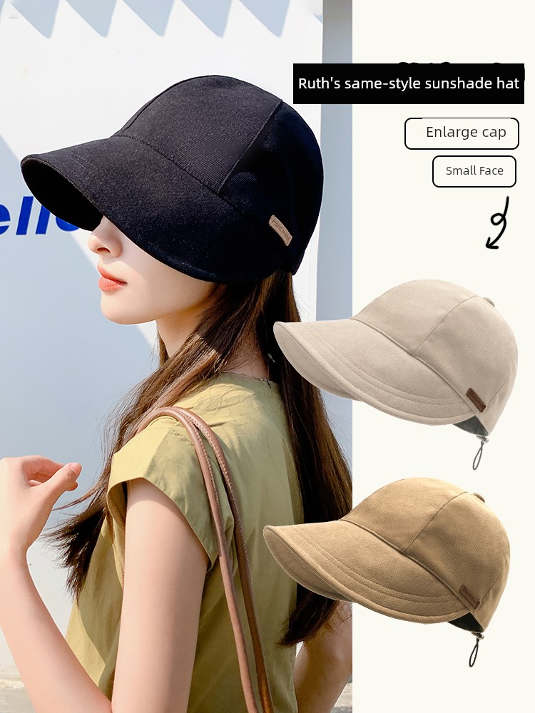 Sun hat female Sunscreen ultraviolet-proof black Fisherman hat