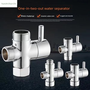 Shower Head Water Distributor Copper Quick-Open Shower Tee One-Switch Two-Way Water Divide Valve 4 Points 6 Points Conve