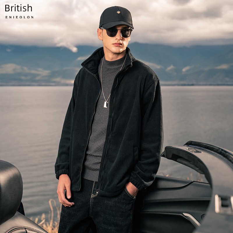 Ying julun Autumn and winter stand collar Windbreak Fleece zipper