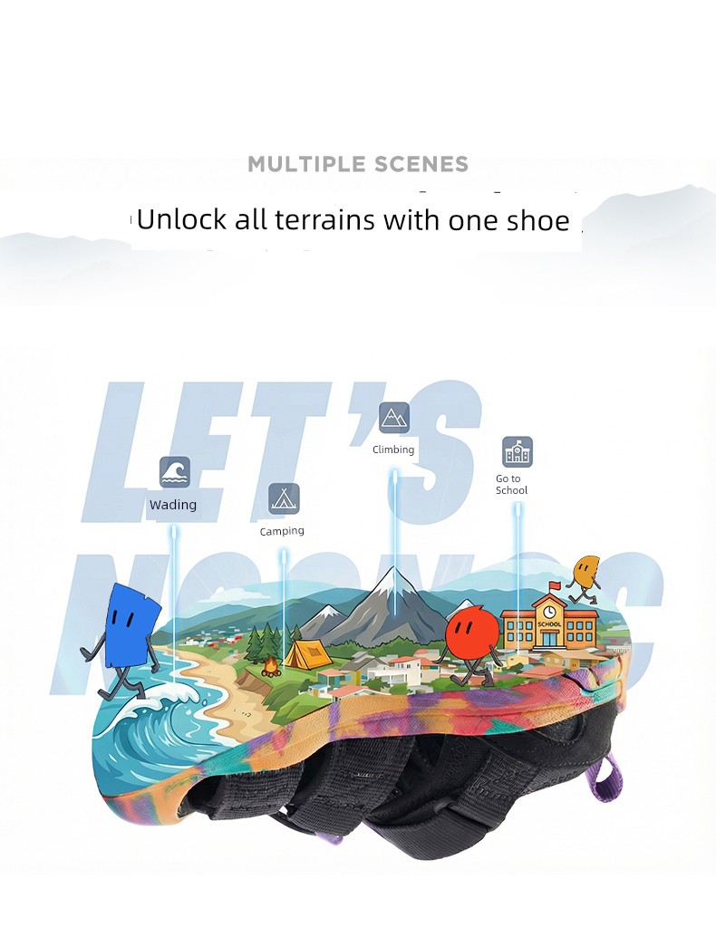 【Noc Adult Series】Water Shoes for Men and Women, Outdoor Sports Closed-Toe Water Shoes, Sandals, Non-Slip, Quick-Dry, Summer — 6