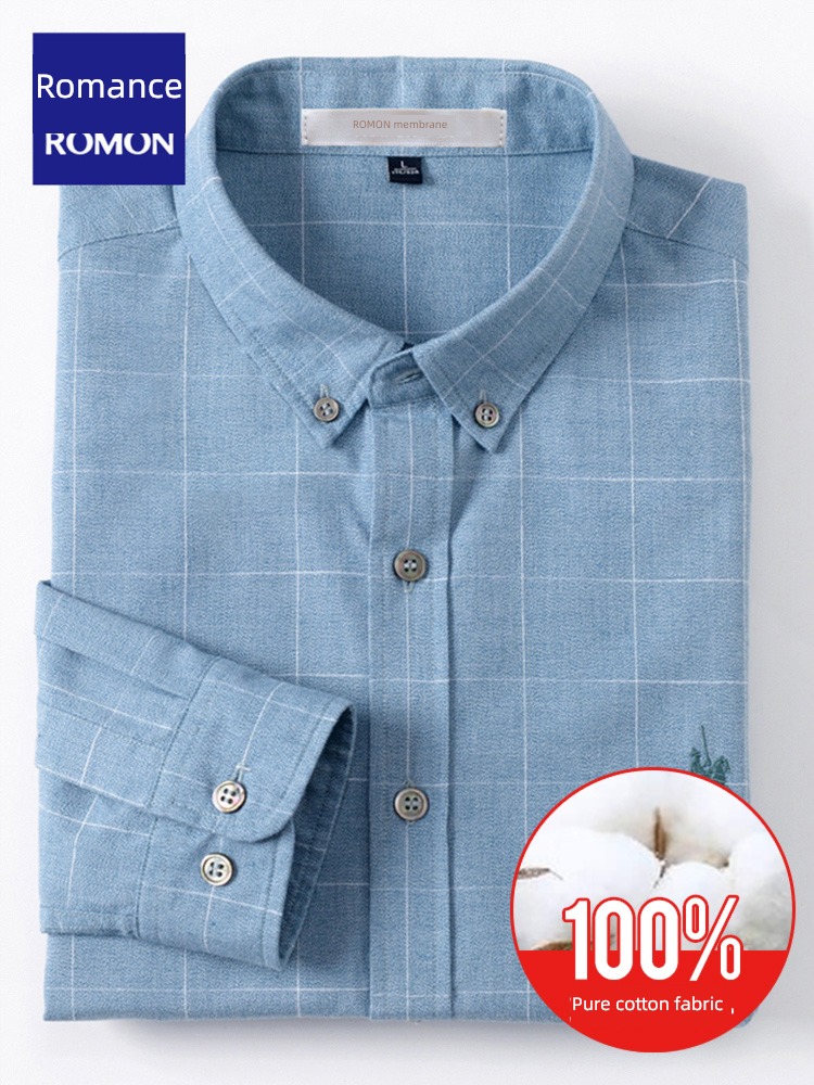 fashion Romon spring Easy to take care of leisure time Long sleeve shirt