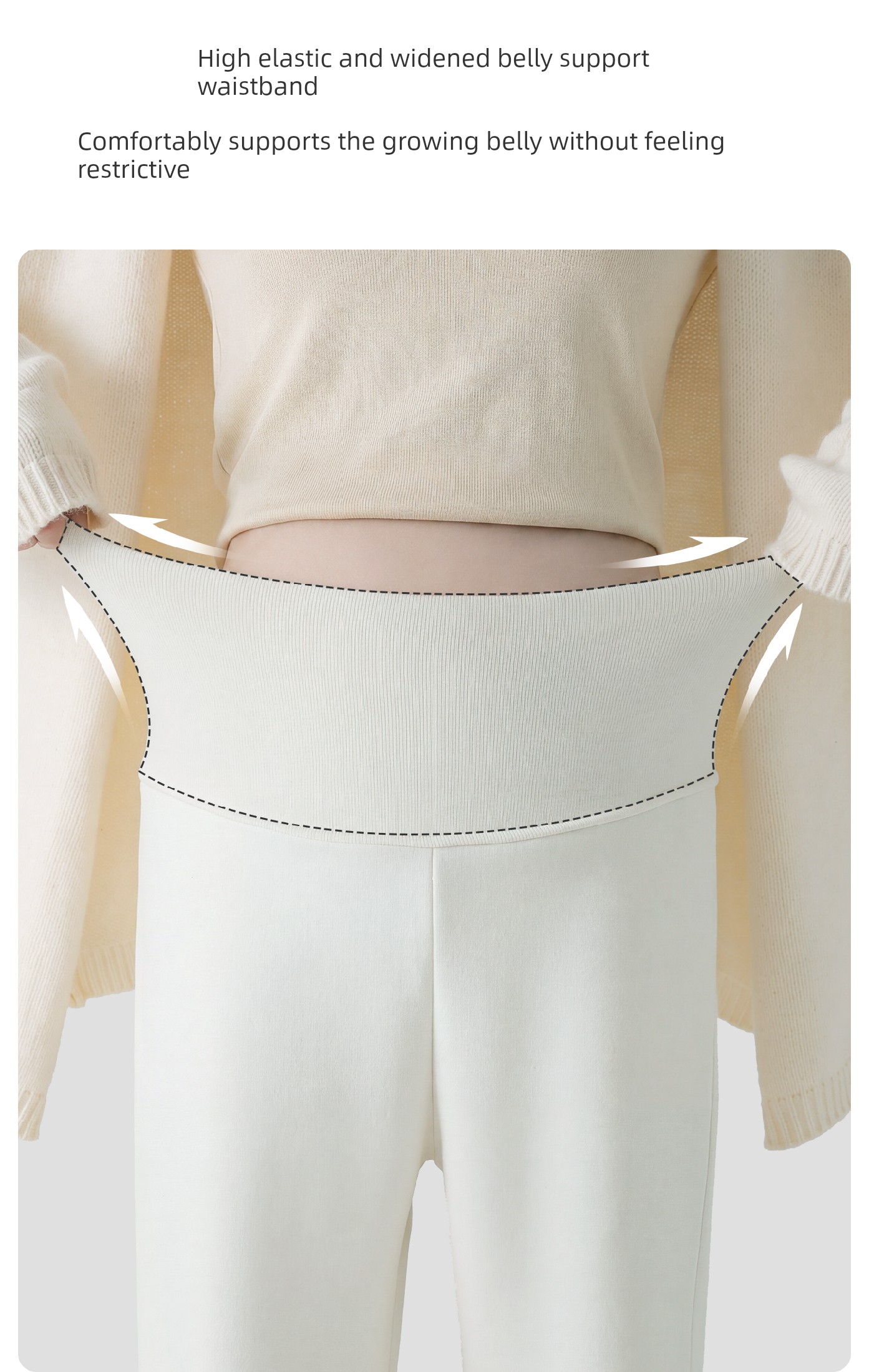Jq Jingqi Maternity Pants for Autumn 2026 New Wide-Leg Pants That Don'T Squeeze the Belly during Pregnancy, Long Pants for Autumn and Winter Maternity Wear — 4