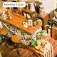 Ruoshi DIY art house can be assembled as a model handmade micro-landscape small house literary Simon time coffee