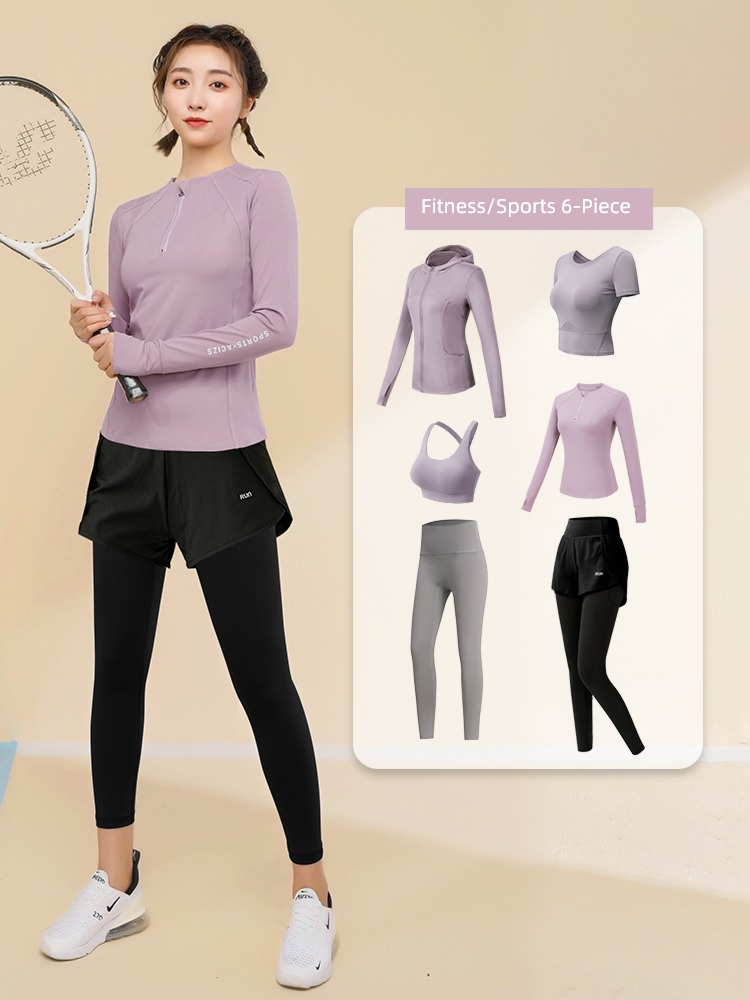 Autumn and winter Long sleeve quick-drying Rope skipping special-purpose female Yoga clothes
