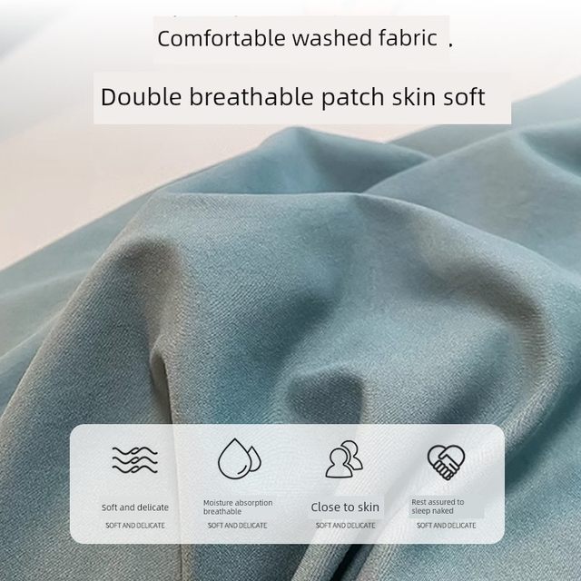 Ins Washed Cotton Four-Piece Set Bed Sheets Bedding Cover Bedding Cover Dormitory Bedding Three-Piece Set 4 Premium