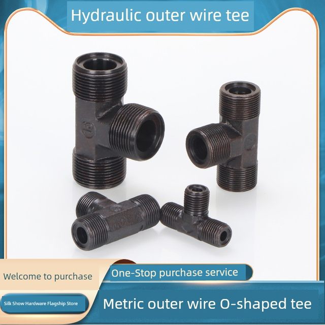 High-pressure oil pipe joint hydraulic metric O-type tee M14/16/18/20/22/27/30*1.5 welding tee