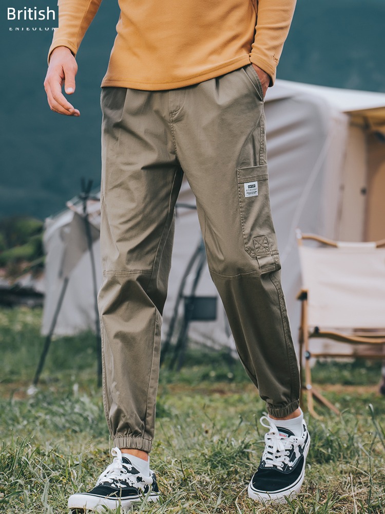 Ying julun autumn new pattern cotton material Little feet leisure time trousers