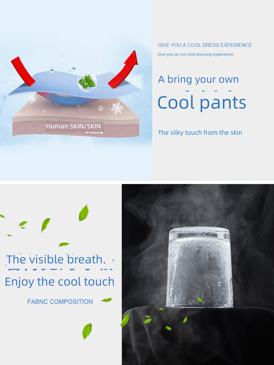 summer The new Big size easy quick-drying leisure time Cropped Trousers